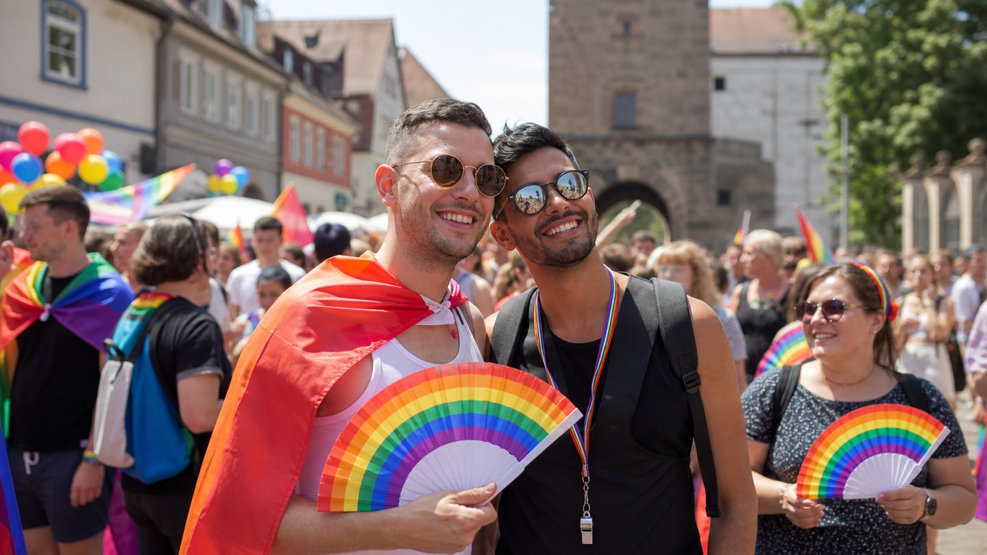 KI-generierte redaktionelle Szene zu CSD Herzogenaurach 2026; keine Aufnahme der Veranstaltung