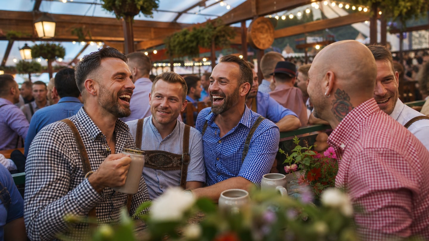KI-generierte redaktionelle Szene zu GaySunday 2026; keine Aufnahme der Veranstaltung