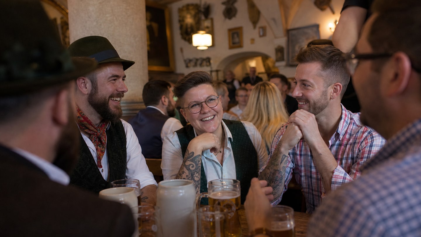 KI-generierte redaktionelle Szene zu MLC Meet & Greet im SUB; keine Aufnahme der Veranstaltung
