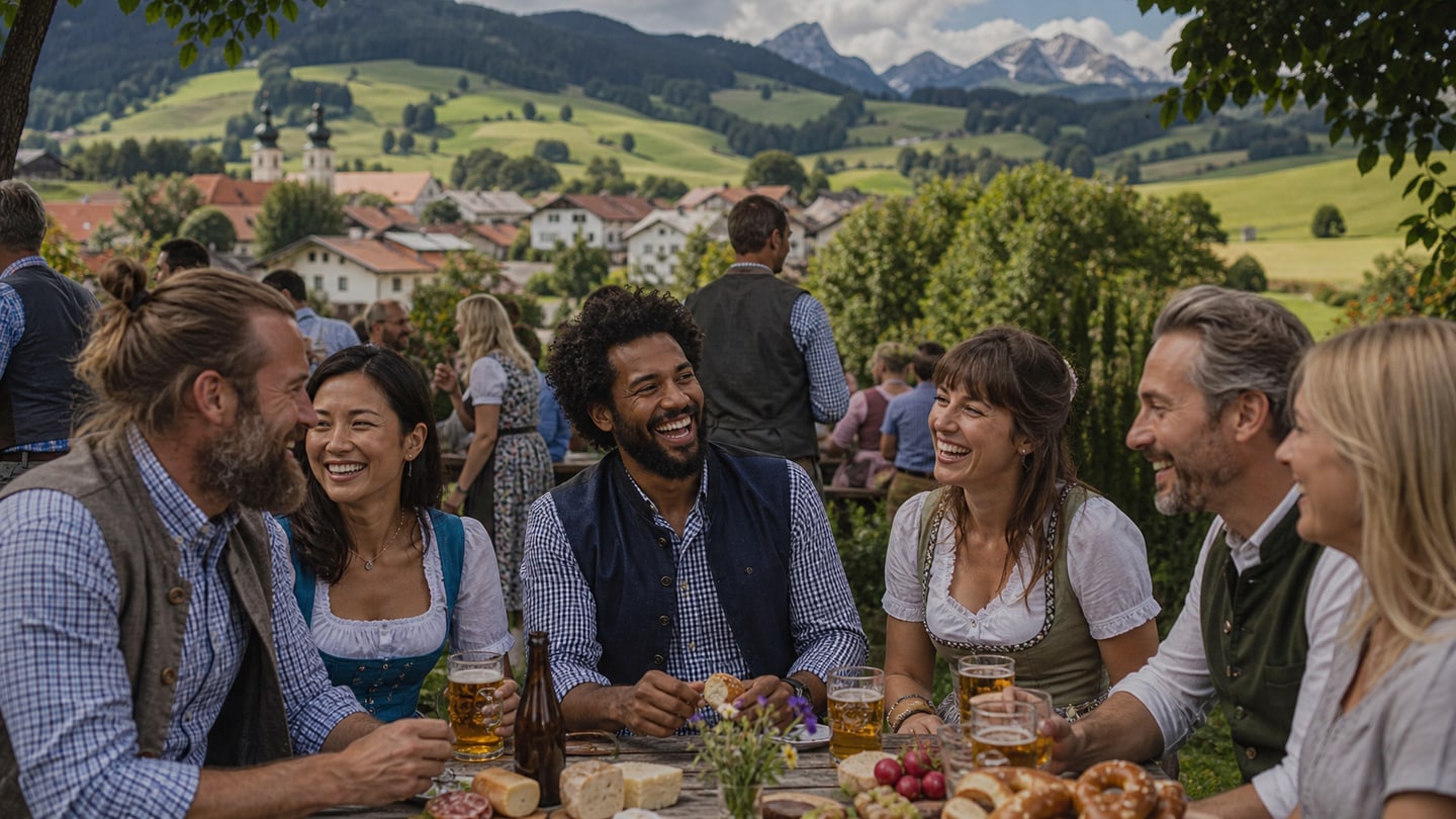 KI-generierte redaktionelle Szene zu Queer im ländlichen Bayern: Anschluss finden ohne Großstadt