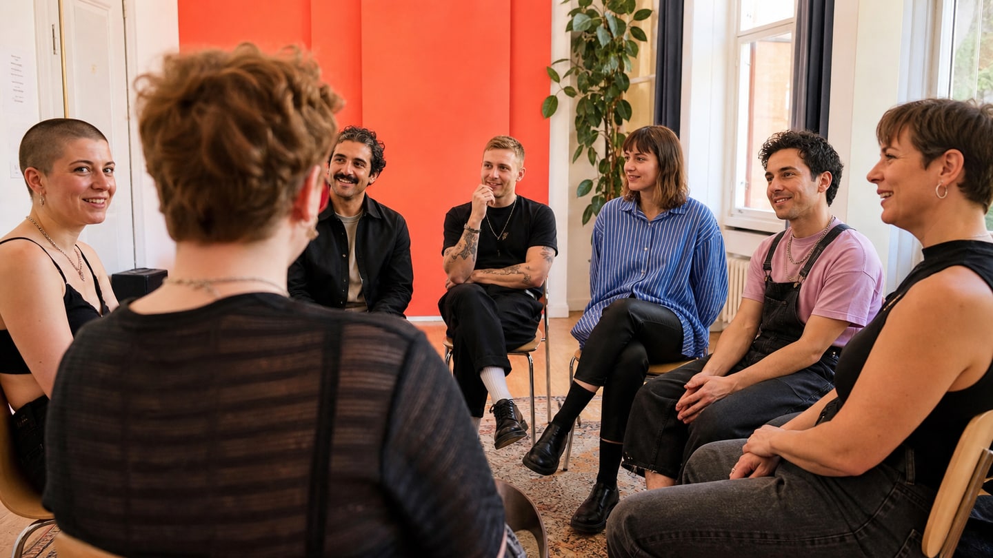 KI-generierte redaktionelle Szene zu Workshop: Sexismus & sexualisierte Gewalt? Nicht mit uns.; keine Aufnahme der Veranstaltung