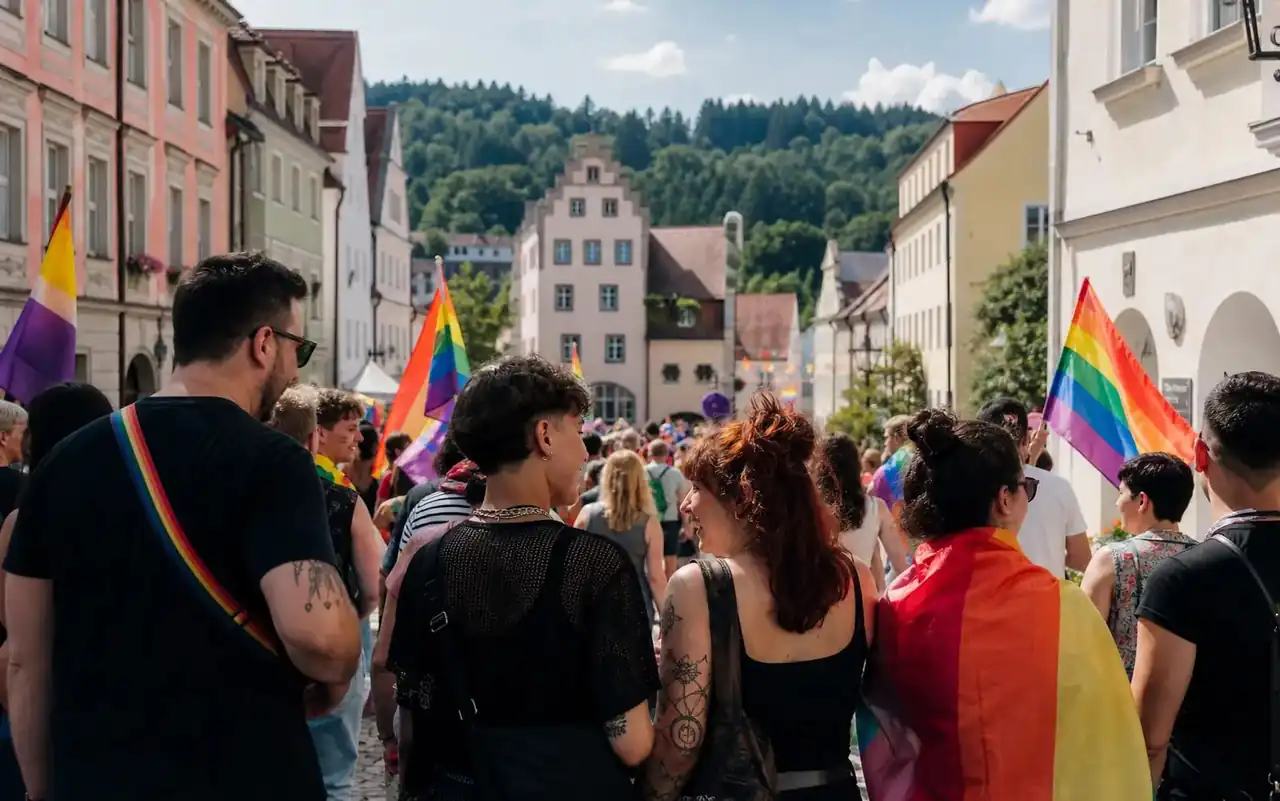 KI-generiertes redaktionelles Motiv zu CSD Cham 2026 in Bayernweit