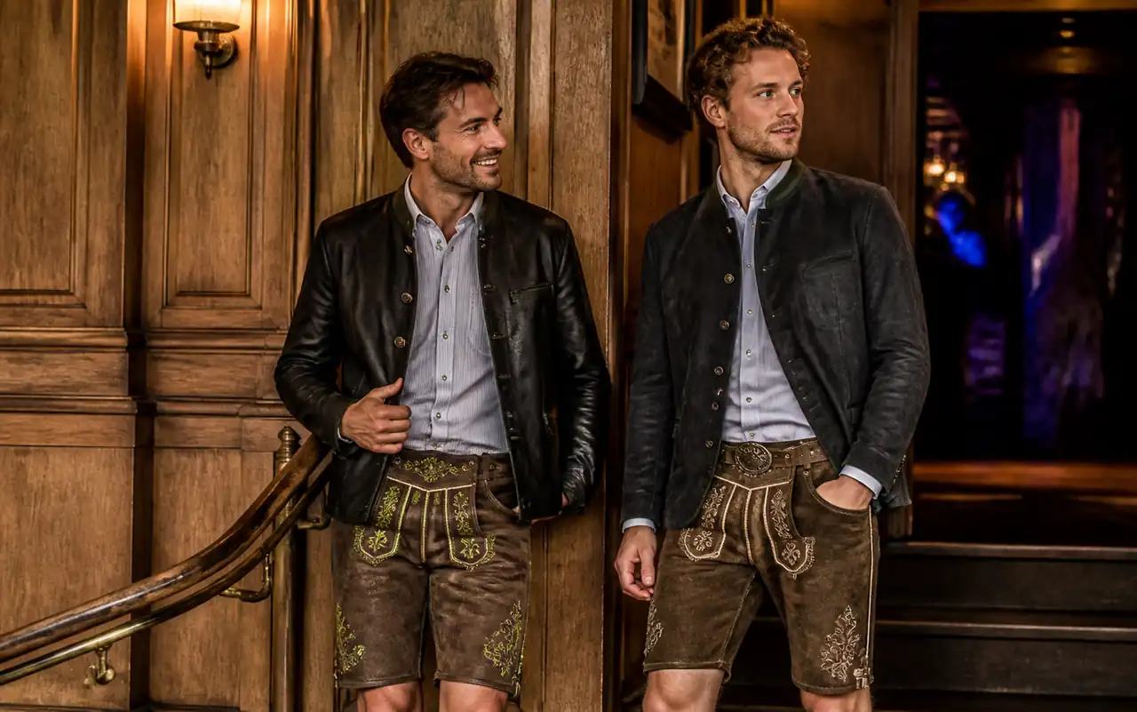 KI-generiertes redaktionelles Motiv zu Leder & Tracht in München
