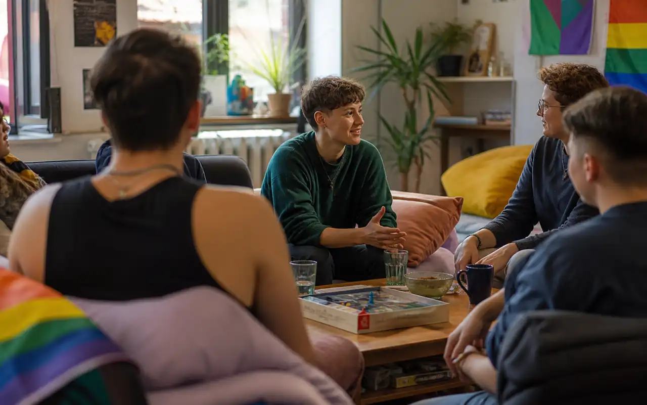 KI-generiertes redaktionelles Motiv zu Queertreff Obernburg in Bayernweit
