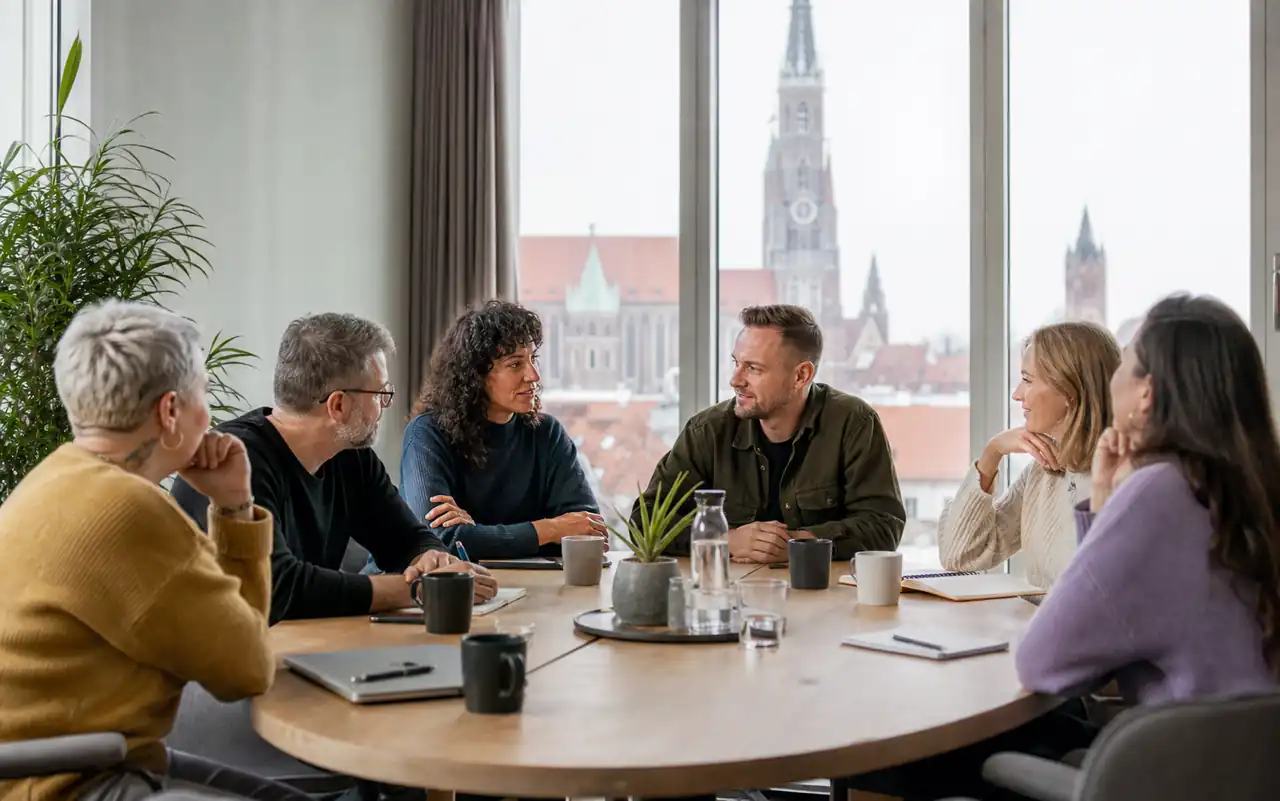 KI-generiertes redaktionelles Motiv zu Runder Tisch Queer Landshut in Landshut